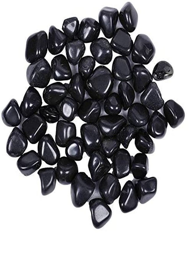 Ercole® Decorative & Stylish Polished Small Black Marble Pebbles for Aquariums Fish Tanks Vase Fillers Home Garden Decor (Black-Small, 500 Grams) - Image 1